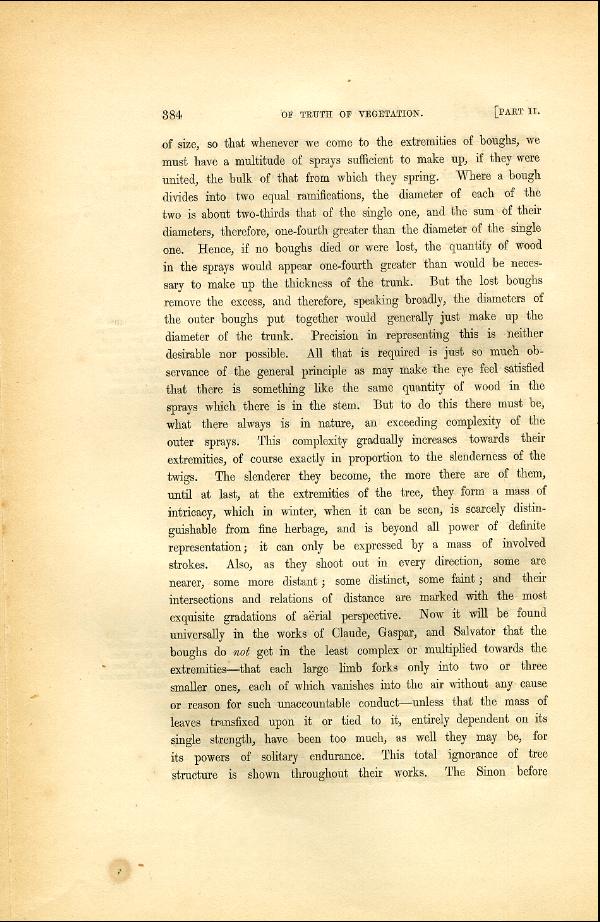 'Modern Painters' Volume I (1846 edition): Part II: Section VI: Chapter I: Page 384
