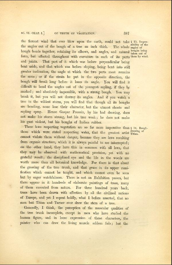 'Modern Painters' Volume I (1846 edition): Part II: Section VI: Chapter I: Page 387
