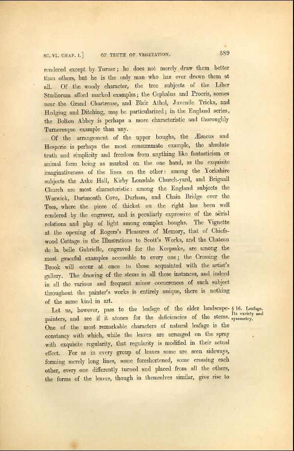 'Modern Painters' Volume I (1846 edition): Part II: Section VI: Chapter I: Page 389