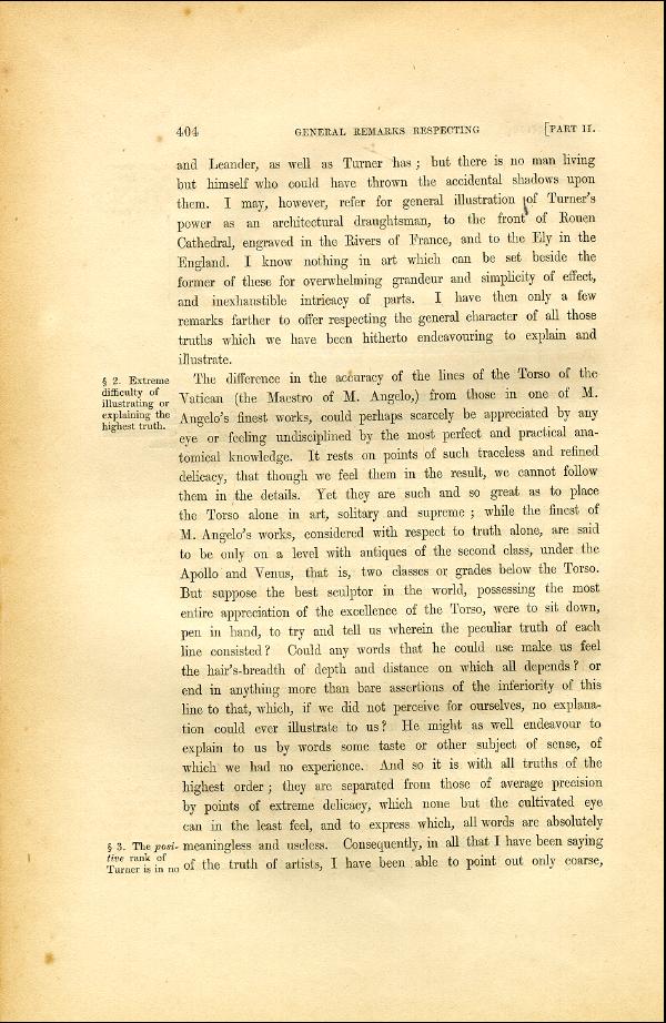 'Modern Painters' Volume I (1846 edition): Part II: Section VI: Chapter II: Page 404