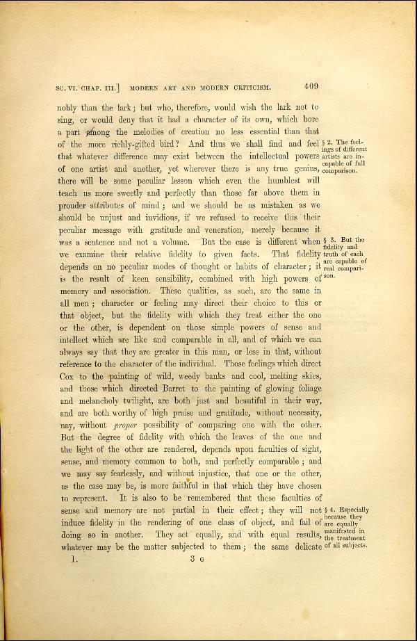 'Modern Painters' Volume I (1846 edition): Part II: Section VI: Chapter III: Page 409