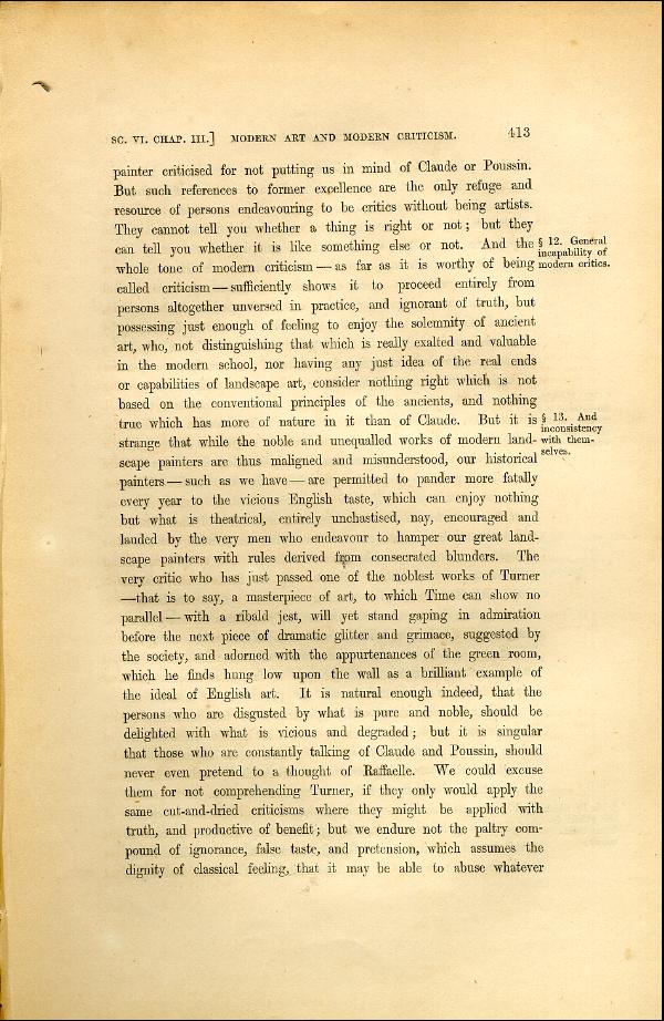 'Modern Painters' Volume I (1846 edition): Part II: Section VI: Chapter III: Page 413