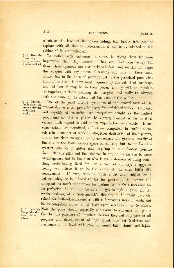 'Modern Painters' Volume I (1846 edition): Part II: Section VI: Chapter III: Page 414