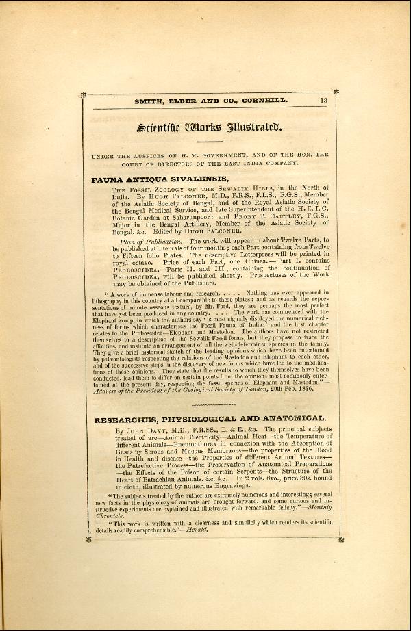 'Modern Painters' Volume I (1846 edition): Back Matter: Page 13