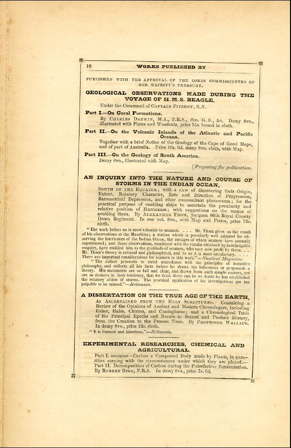 'Modern Painters' Volume I (1846 edition): Back Matter: Page 16