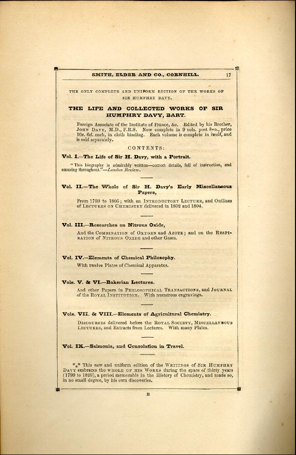 'Modern Painters' Volume I (1846 edition): Back Matter: Page 17