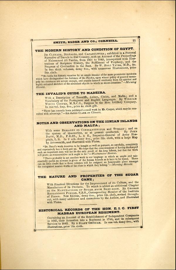 'Modern Painters' Volume I (1846 edition): Back Matter: Page 21