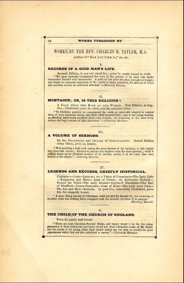 'Modern Painters' Volume I (1846 edition): Back Matter: Page 24