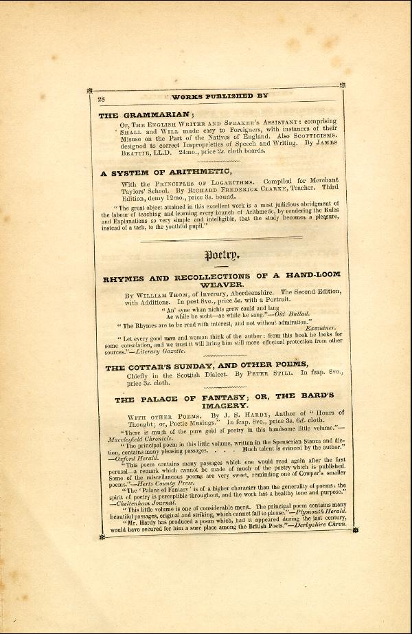 'Modern Painters' Volume I (1846 edition): Back Matter: Page 28