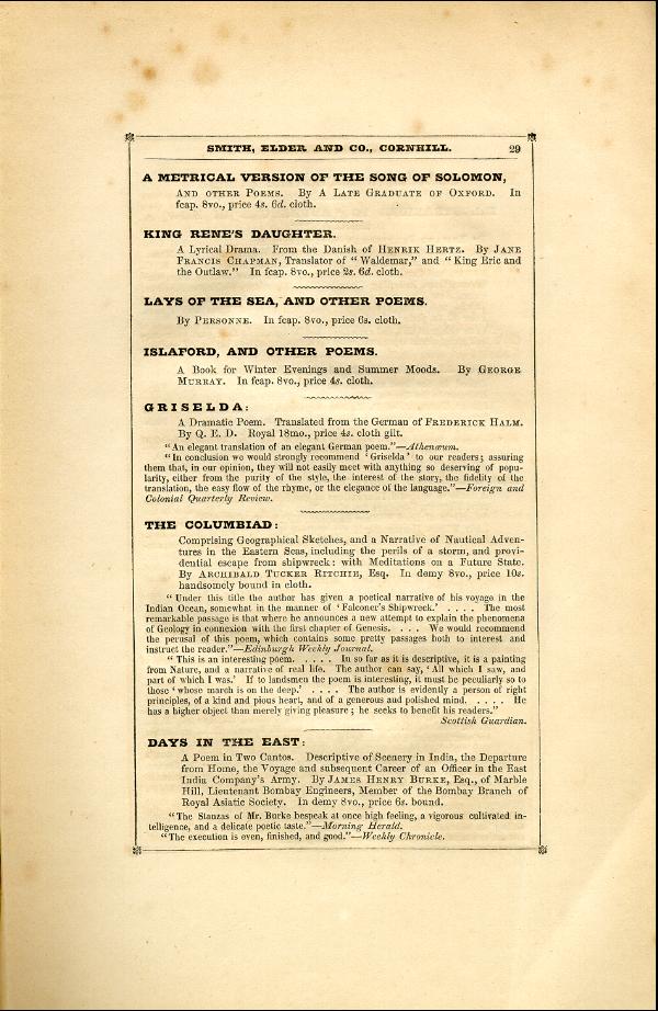 'Modern Painters' Volume I (1846 edition): Back Matter: Page 29