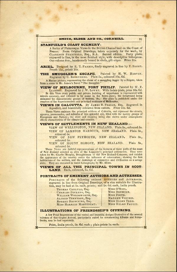 'Modern Painters' Volume I (1846 edition): Back Matter: Page 31