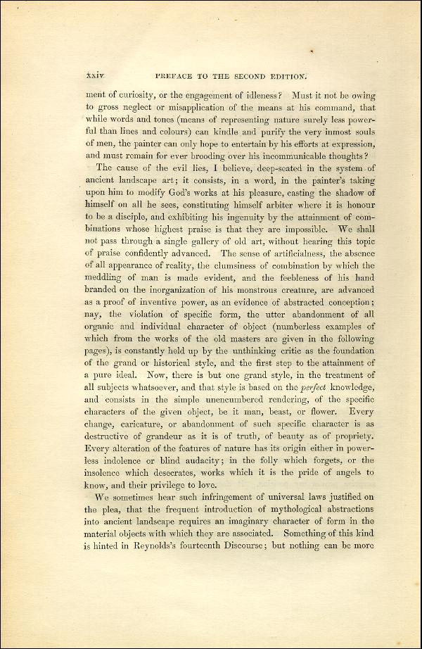 'Modern Painters' Volume I (1851 edition): Front Matter: Second Preface: Page xxiv