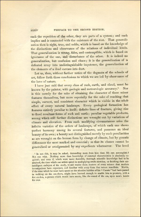 'Modern Painters' Volume I (1851 edition): Front Matter: Second Preface: Page xxxiv