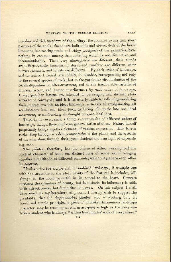 'Modern Painters' Volume I (1851 edition): Front Matter: Second Preface: Page xxxv