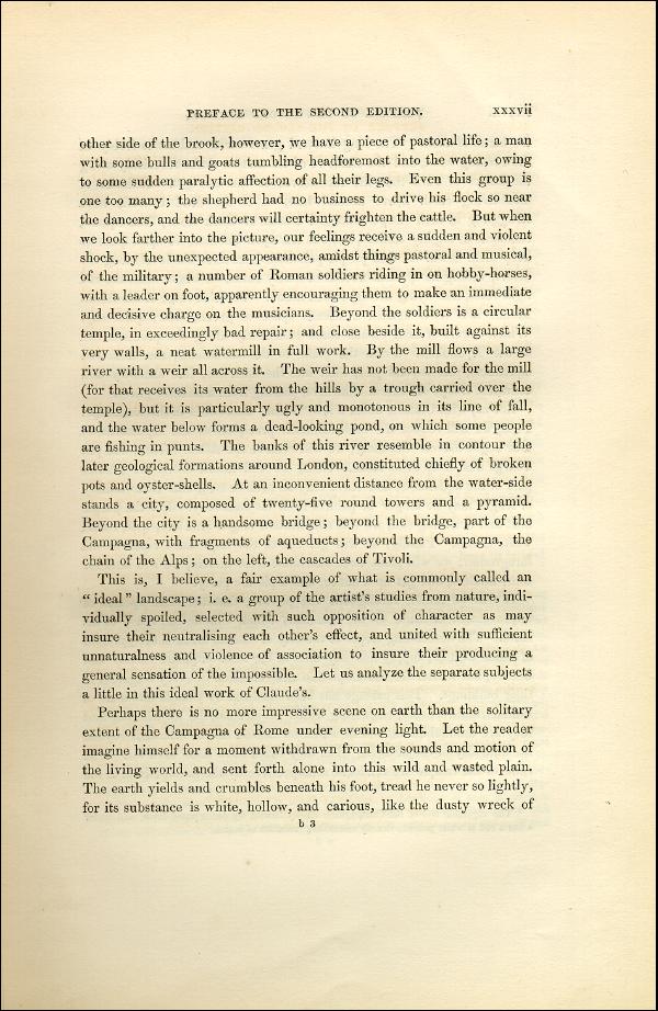 'Modern Painters' Volume I (1851 edition): Front Matter: Second Preface: Page xxxvii
