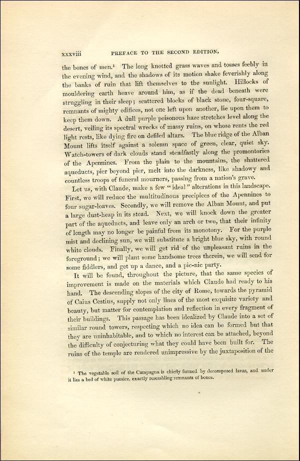 'Modern Painters' Volume I (1851 edition): Front Matter: Second Preface: Page xxxviii