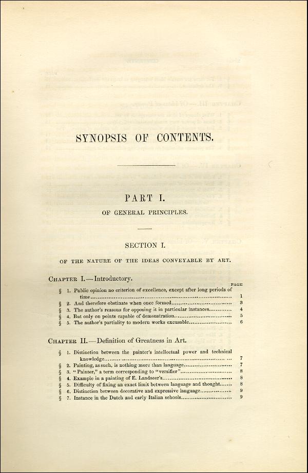 'Modern Painters' Volume I (1851 edition): Front Matter: Synopsis: Page xlv