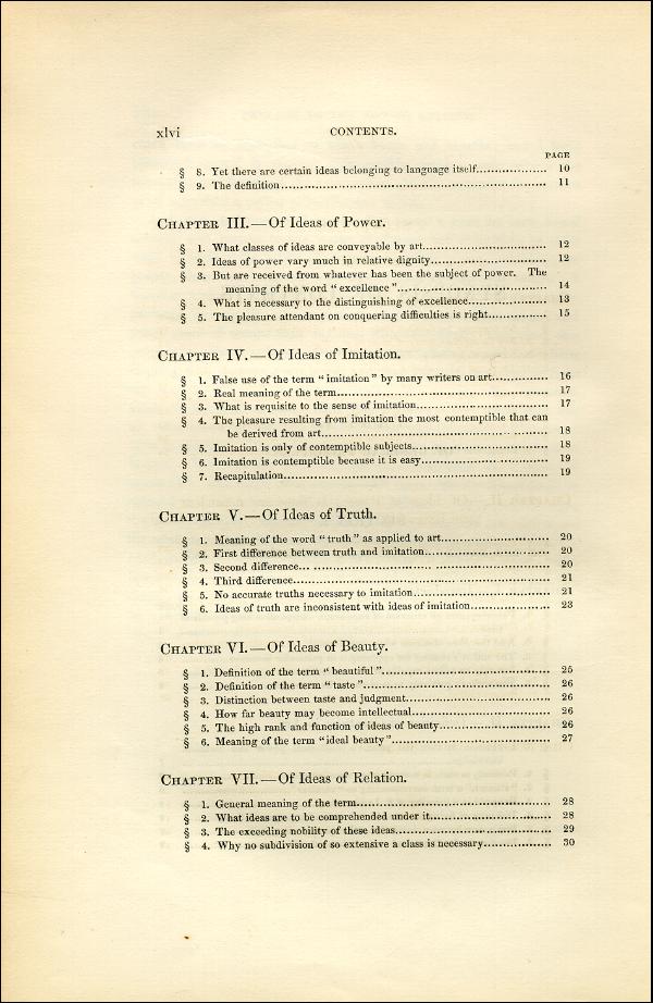 'Modern Painters' Volume I (1851 edition): Front Matter: Synopsis: Page xlvi