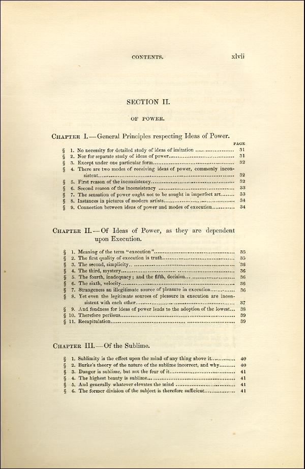 'Modern Painters' Volume I (1851 edition): Front Matter: Synopsis: Page xlvii