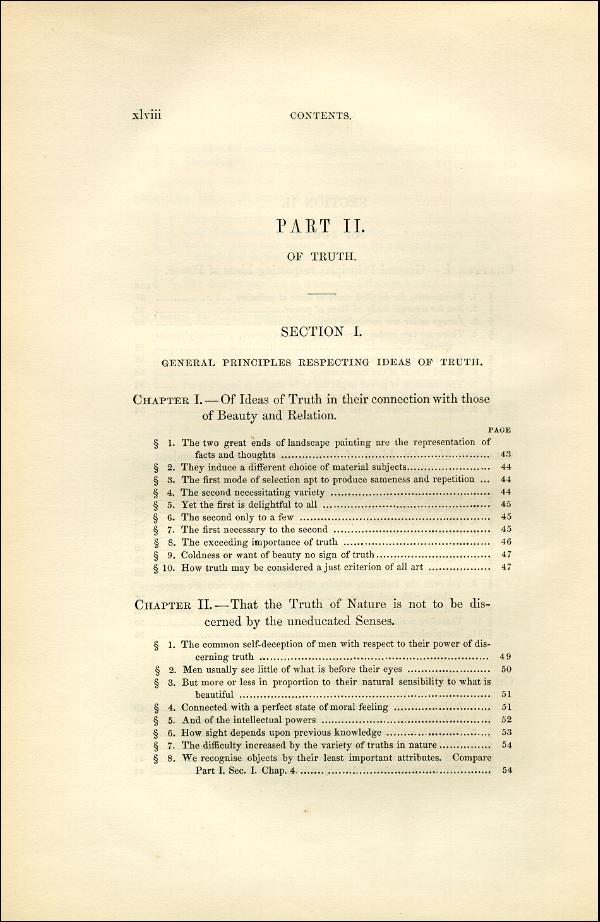 'Modern Painters' Volume I (1851 edition): Front Matter: Synopsis: Page xlviii