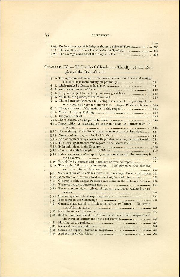 'Modern Painters' Volume I (1851 edition): Front Matter: Synopsis: Page lvi