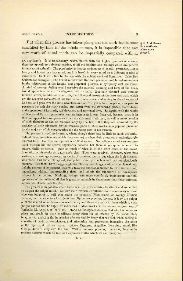 'Modern Painters' Volume I (1851 edition): Part I: Section I: Chapter I: Page 3