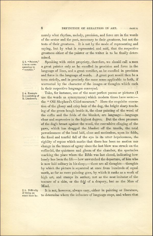 'Modern Painters' Volume I (1851 edition): Part I: Section I: Chapter II: Page 8