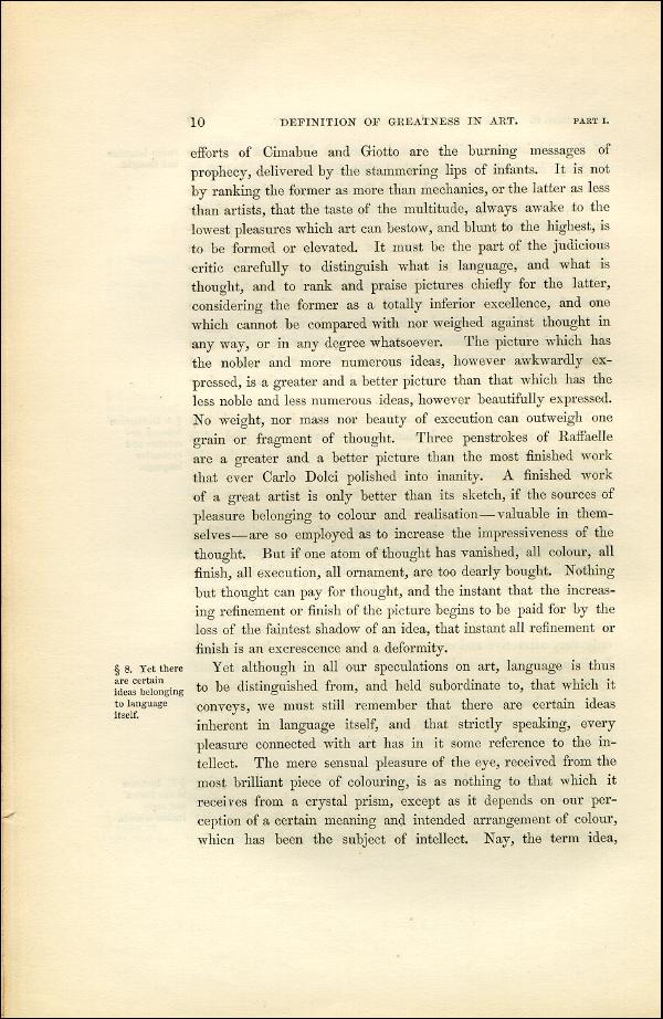 'Modern Painters' Volume I (1851 edition): Part I: Section I: Chapter II: Page 10