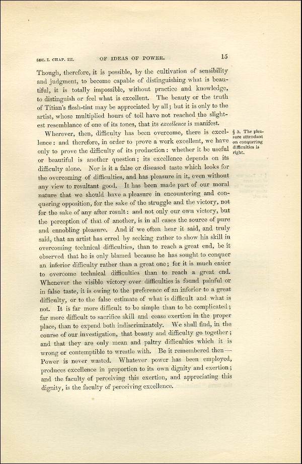 'Modern Painters' Volume I (1851 edition): Part I: Section I: Chapter III: Page 15