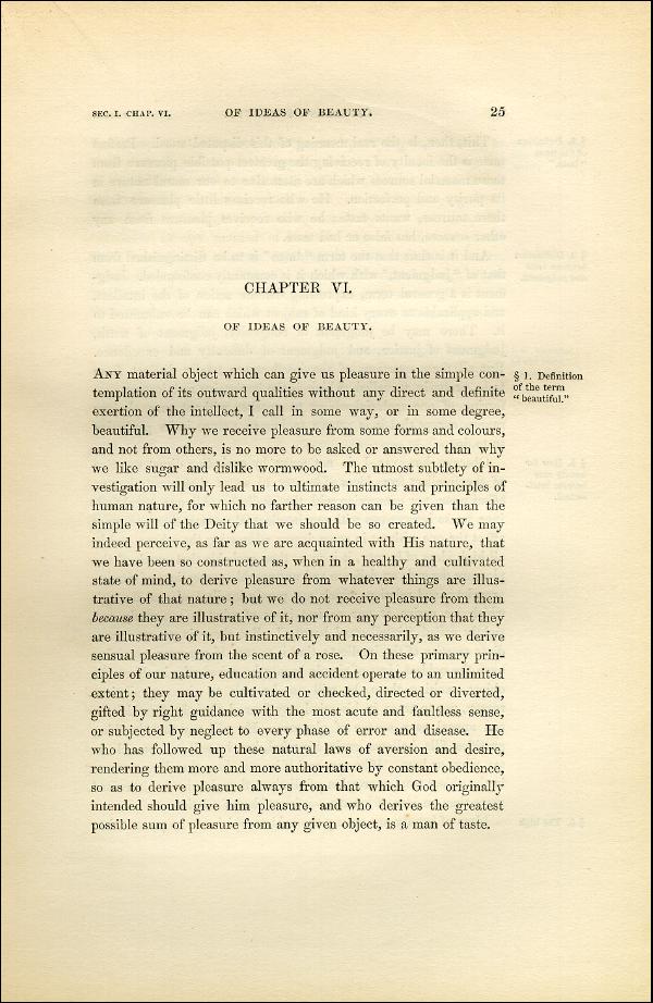 'Modern Painters' Volume I (1851 edition): Part I: Section I: Chapter VI: Page 25