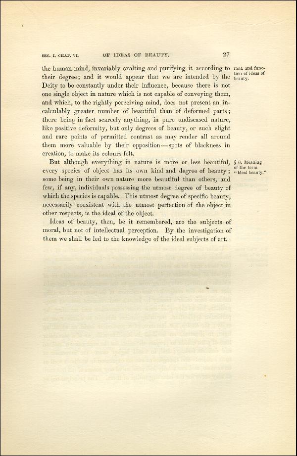 'Modern Painters' Volume I (1851 edition): Part I: Section I: Chapter VI: Page 27