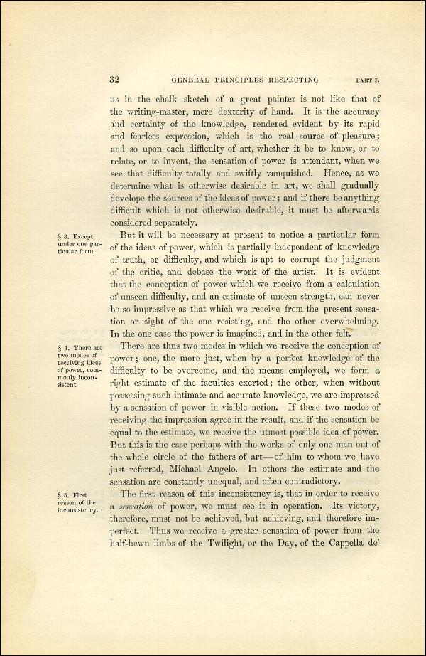 'Modern Painters' Volume I (1851 edition): Part I: Section II: Chapter I: Page 32