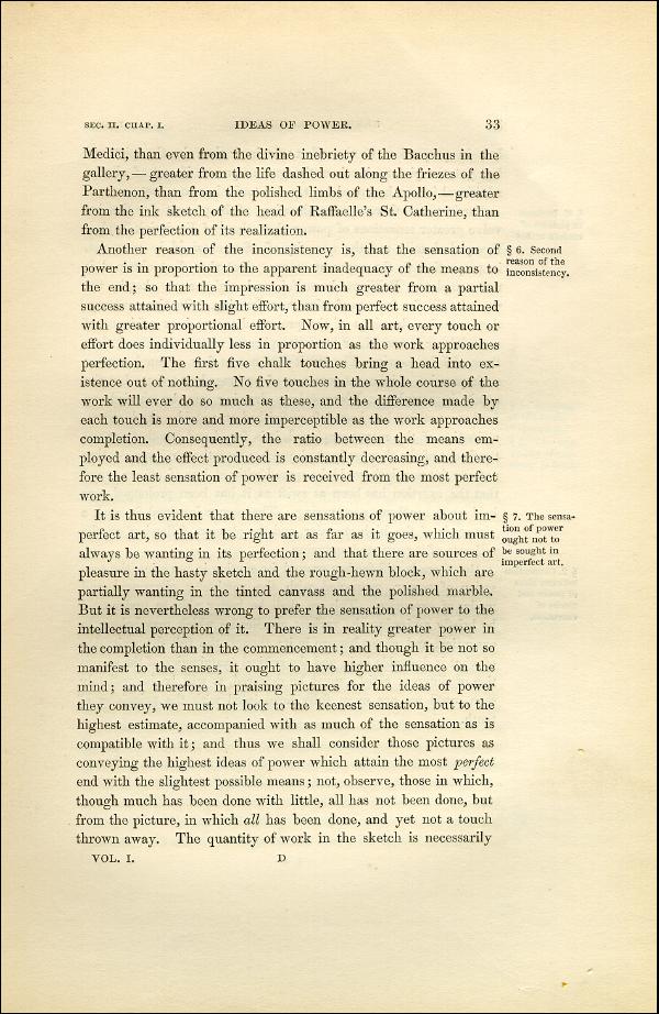 'Modern Painters' Volume I (1851 edition): Part I: Section II: Chapter I: Page 33