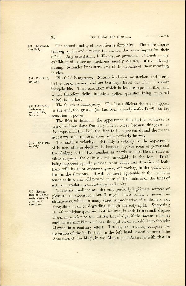 'Modern Painters' Volume I (1851 edition): Part I: Section II: Chapter II: Page 36
