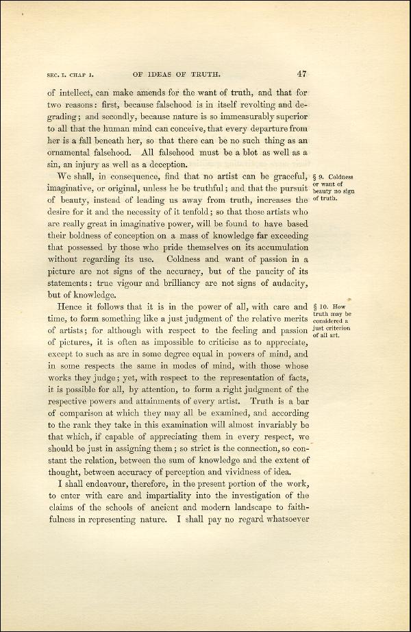 'Modern Painters' Volume I (1851 edition): Part II: Section I: Chapter I: Page 47