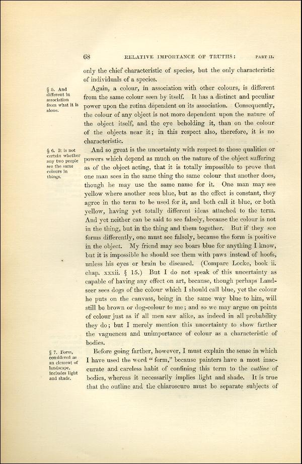 'Modern Painters' Volume I (1851 edition): Part II: Section I: Chapter V: Page 68