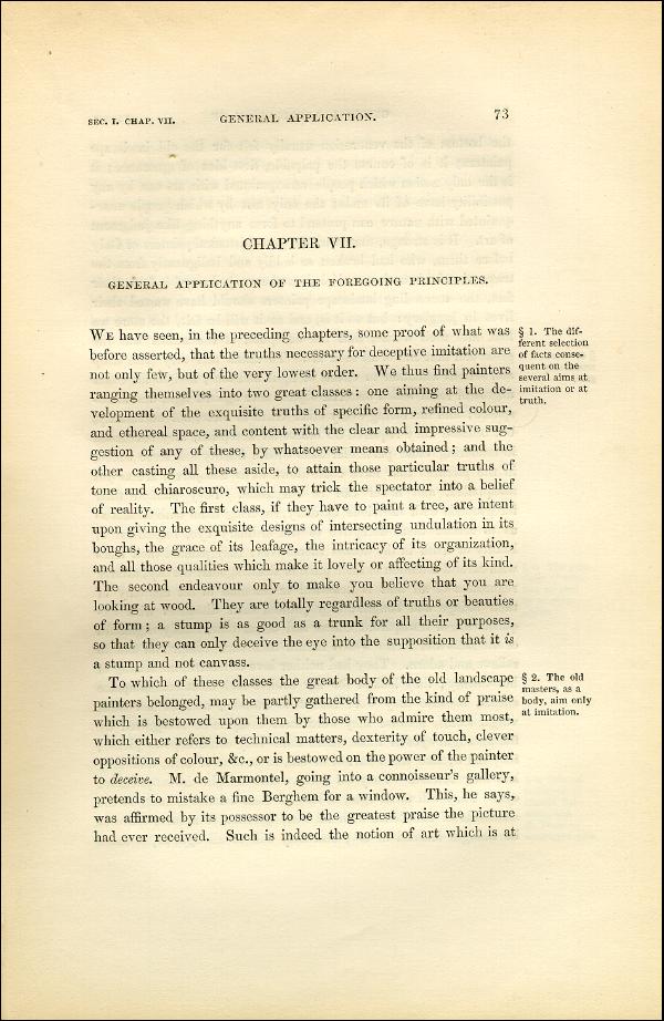 'Modern Painters' Volume I (1851 edition): Part II: Section I: Chapter VII: Page 73