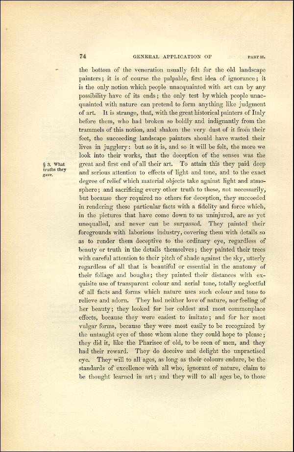 'Modern Painters' Volume I (1851 edition): Part II: Section I: Chapter VII: Page 74