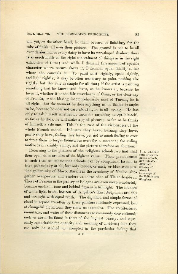 'Modern Painters' Volume I (1851 edition): Part II: Section I: Chapter VII: Page 83