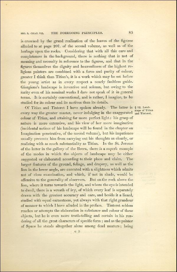 'Modern Painters' Volume I (1851 edition): Part II: Section I: Chapter VII: Page 85