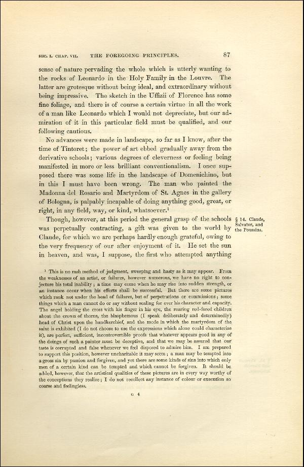 'Modern Painters' Volume I (1851 edition): Part II: Section I: Chapter VII: Page 87