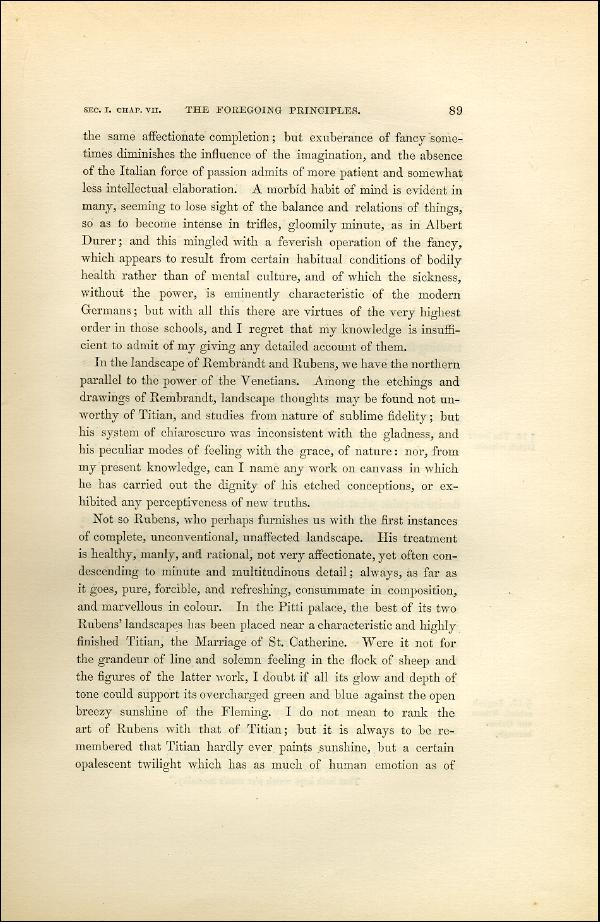 'Modern Painters' Volume I (1851 edition): Part II: Section I: Chapter VII: Page 89