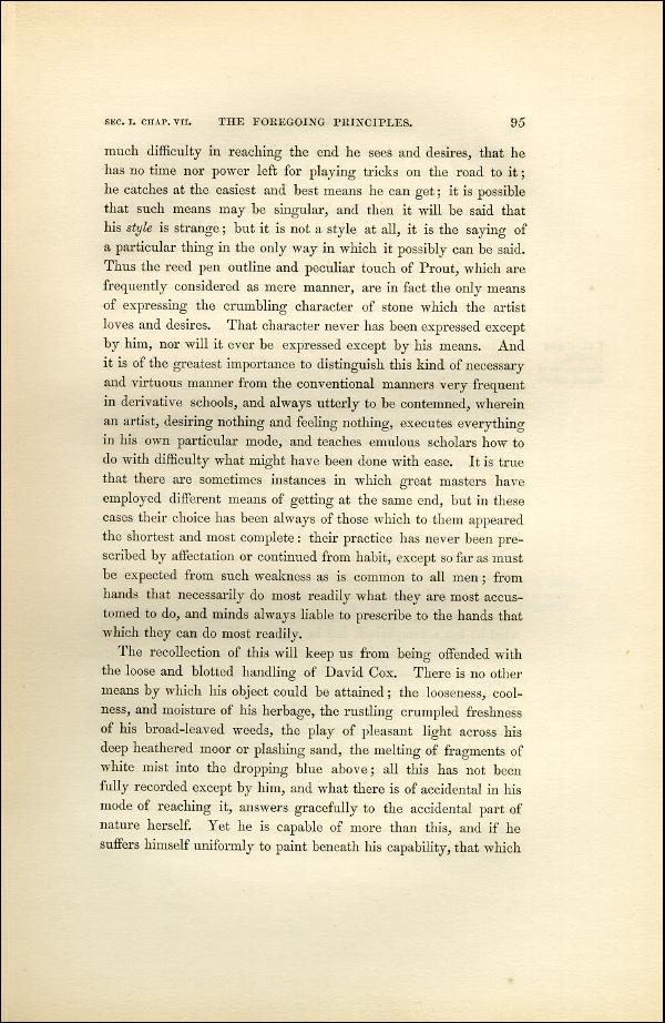 'Modern Painters' Volume I (1851 edition): Part II: Section I: Chapter VII: Page 95
