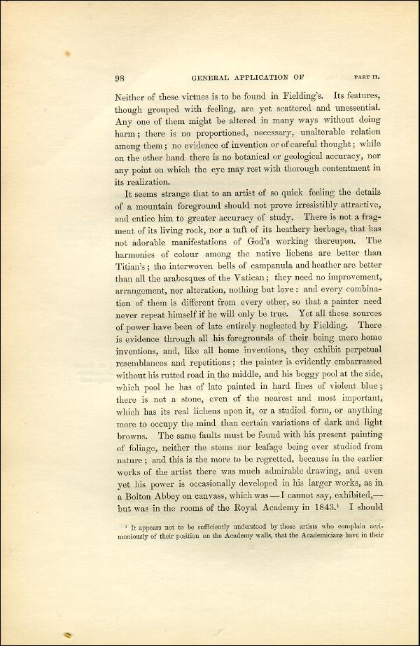 'Modern Painters' Volume I (1851 edition): Part II: Section I: Chapter VII: Page 98