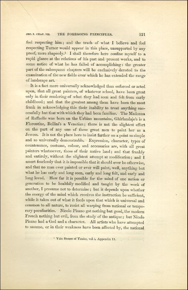 'Modern Painters' Volume I (1851 edition): Part II: Section I: Chapter VII: Page 121