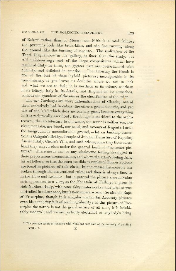 'Modern Painters' Volume I (1851 edition): Part II: Section I: Chapter VII: Page 129