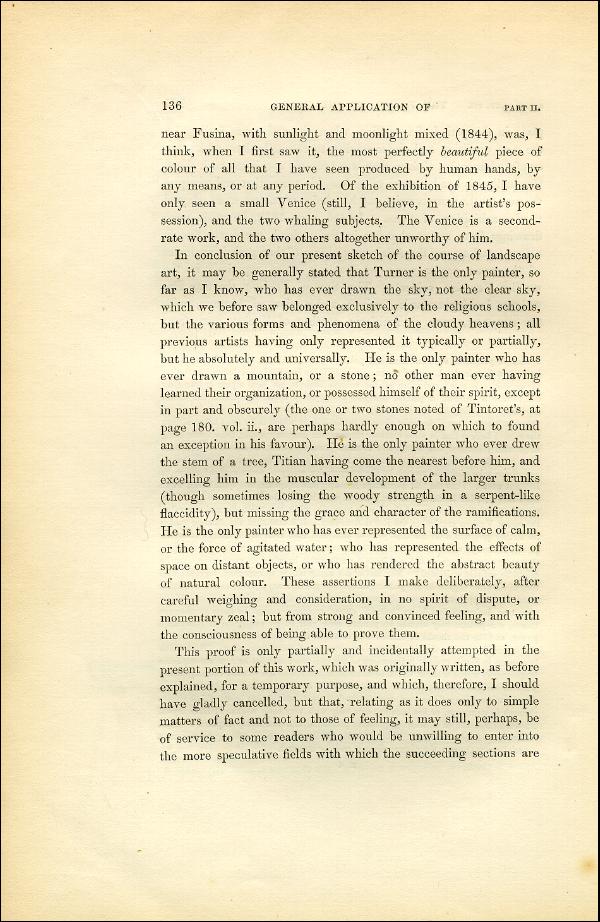 'Modern Painters' Volume I (1851 edition): Part II: Section I: Chapter VII: Page 136