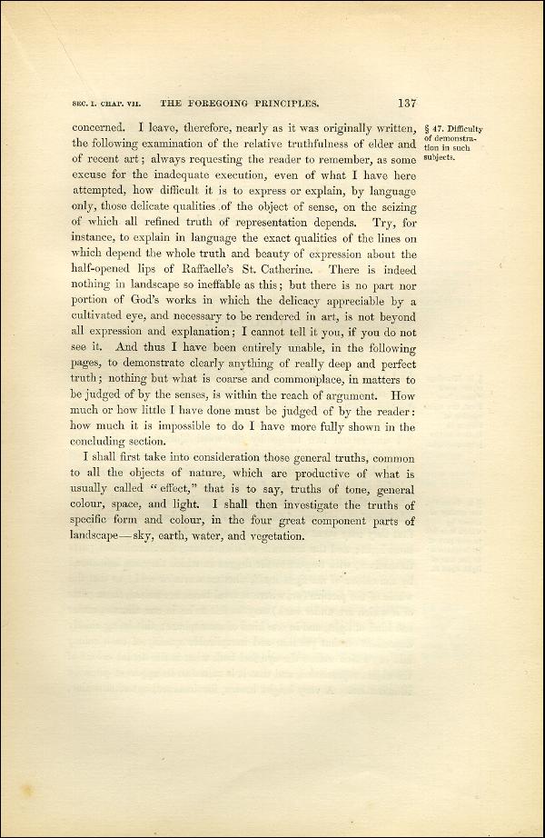 'Modern Painters' Volume I (1851 edition): Part II: Section I: Chapter VII: Page 137