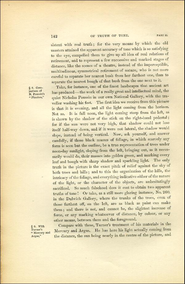 'Modern Painters' Volume I (1851 edition): Part II: Section II: Chapter I: Page 142
