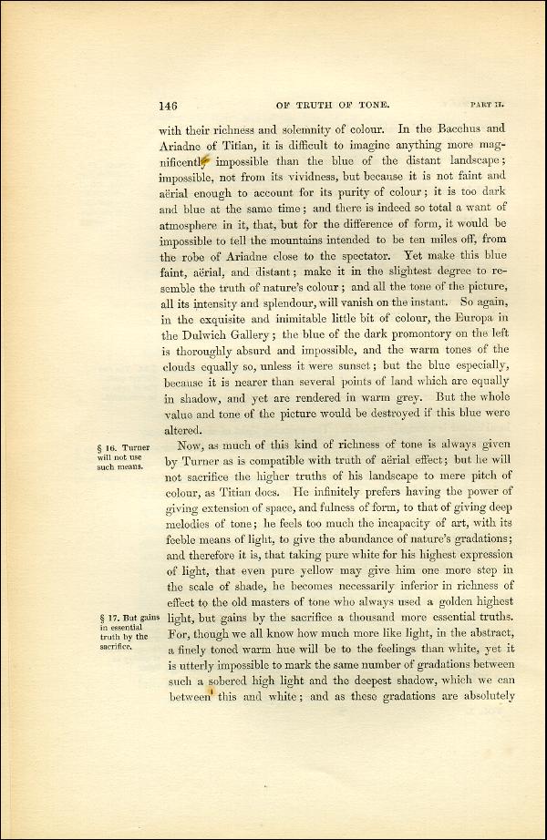 'Modern Painters' Volume I (1851 edition): Part II: Section II: Chapter I: Page 146